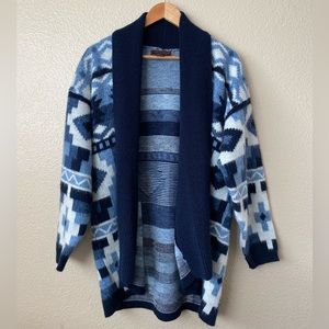 Yarnworks pattern Blue cardigan medium